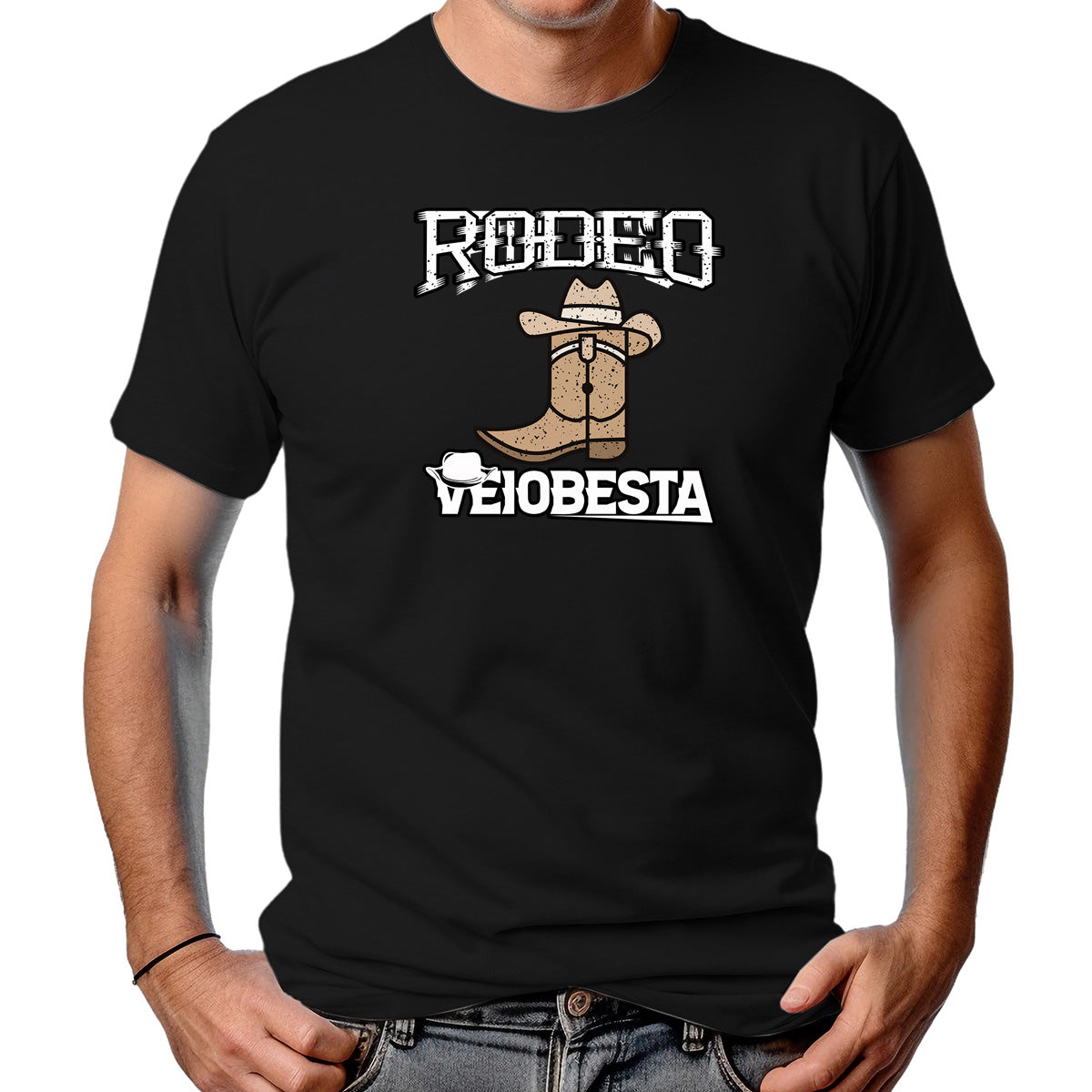 CAMISETA MASCULINA RODEO VEIOBESTA BOOTS