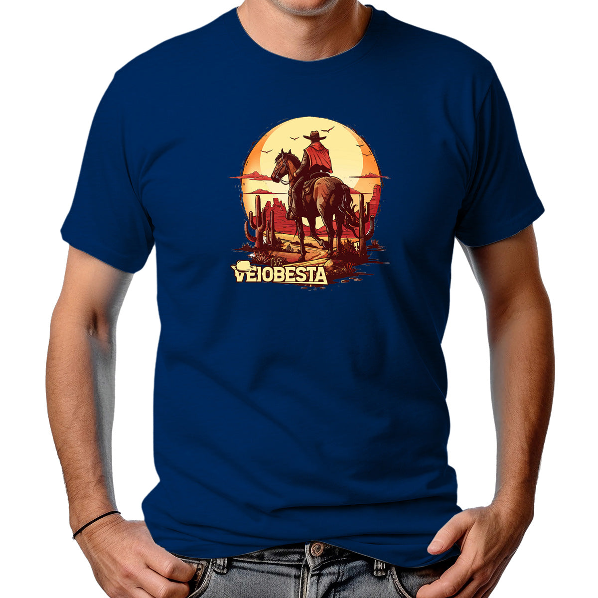 CAMISETA MASCULINA VEIOBESTA POR DO SOL