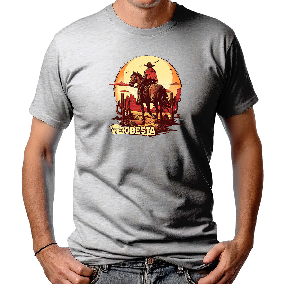 CAMISETA MASCULINA VEIOBESTA POR DO SOL