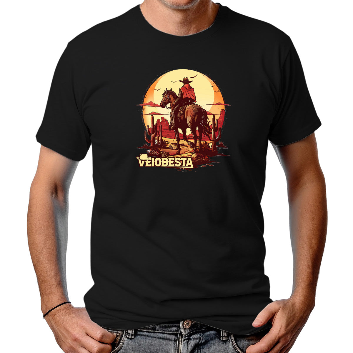 CAMISETA MASCULINA VEIOBESTA POR DO SOL