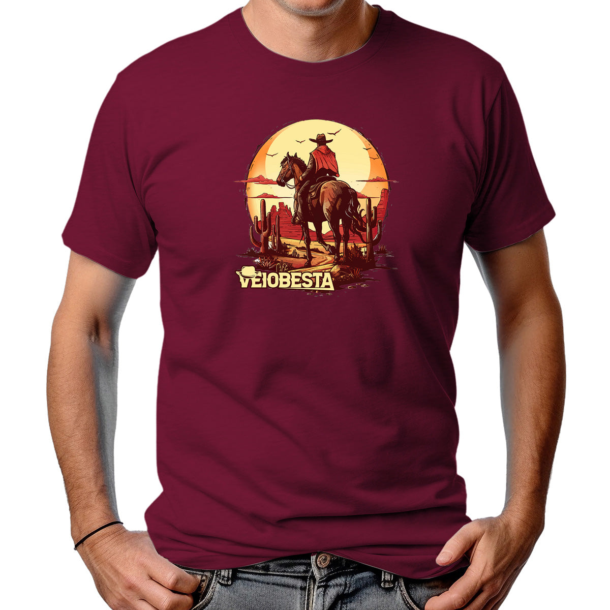 CAMISETA MASCULINA VEIOBESTA POR DO SOL