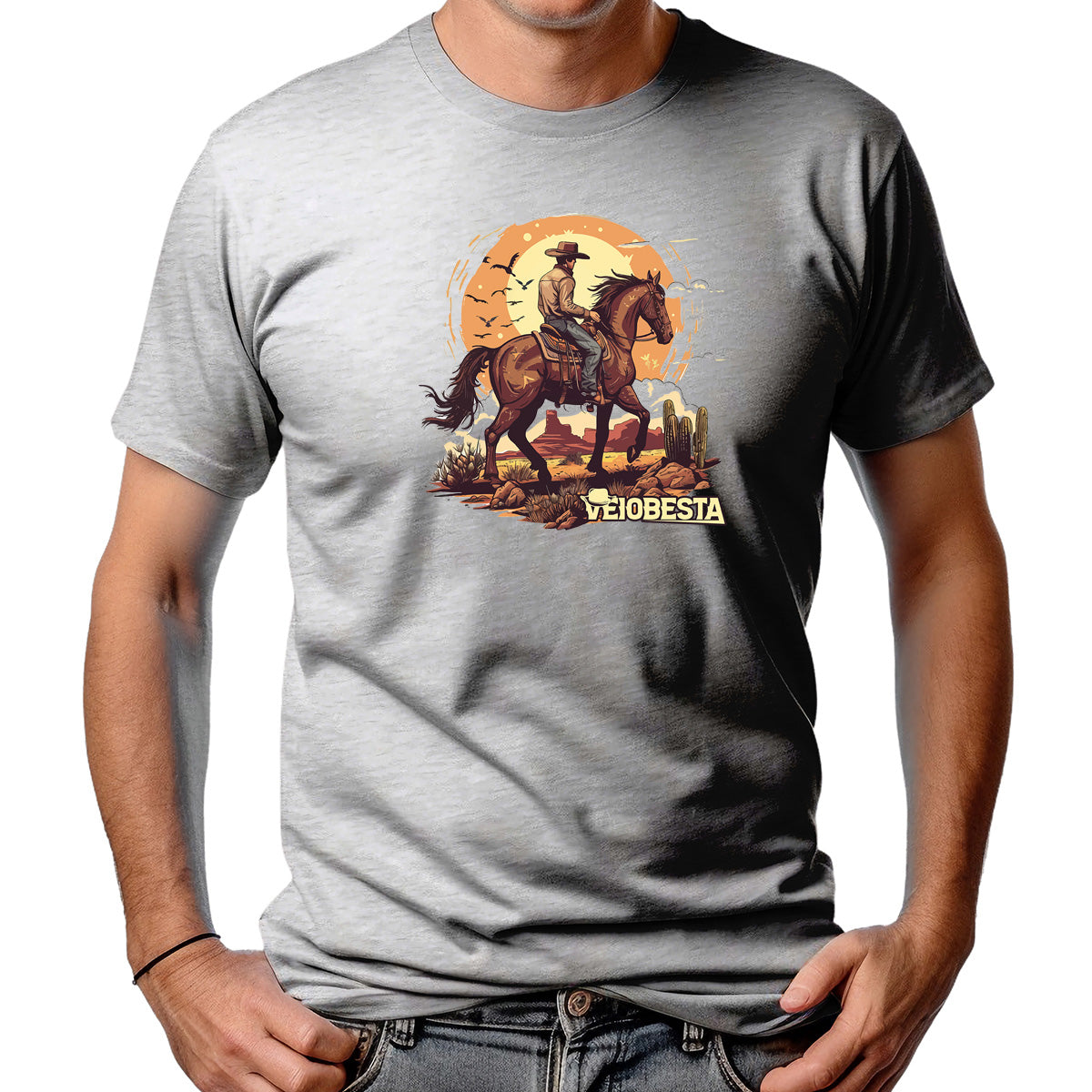 CAMISETA MASCULINA CAVALHEIRO DO DESERTO