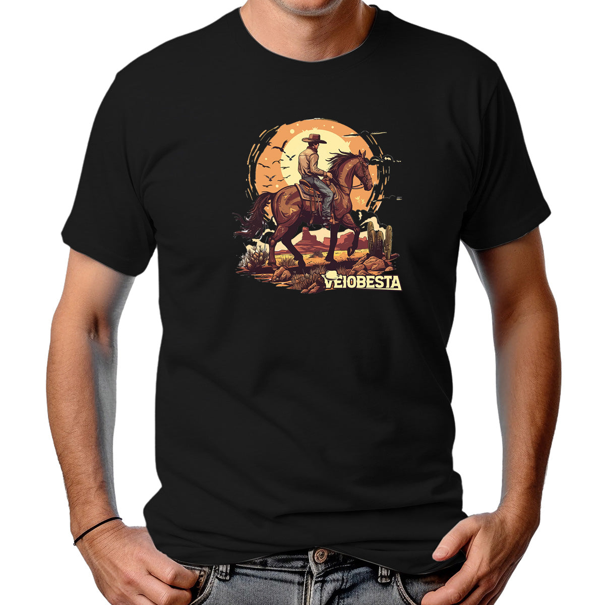 CAMISETA MASCULINA CAVALHEIRO DO DESERTO