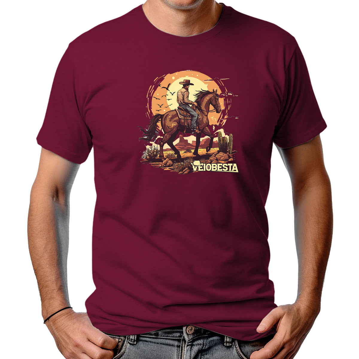 CAMISETA MASCULINA CAVALHEIRO DO DESERTO