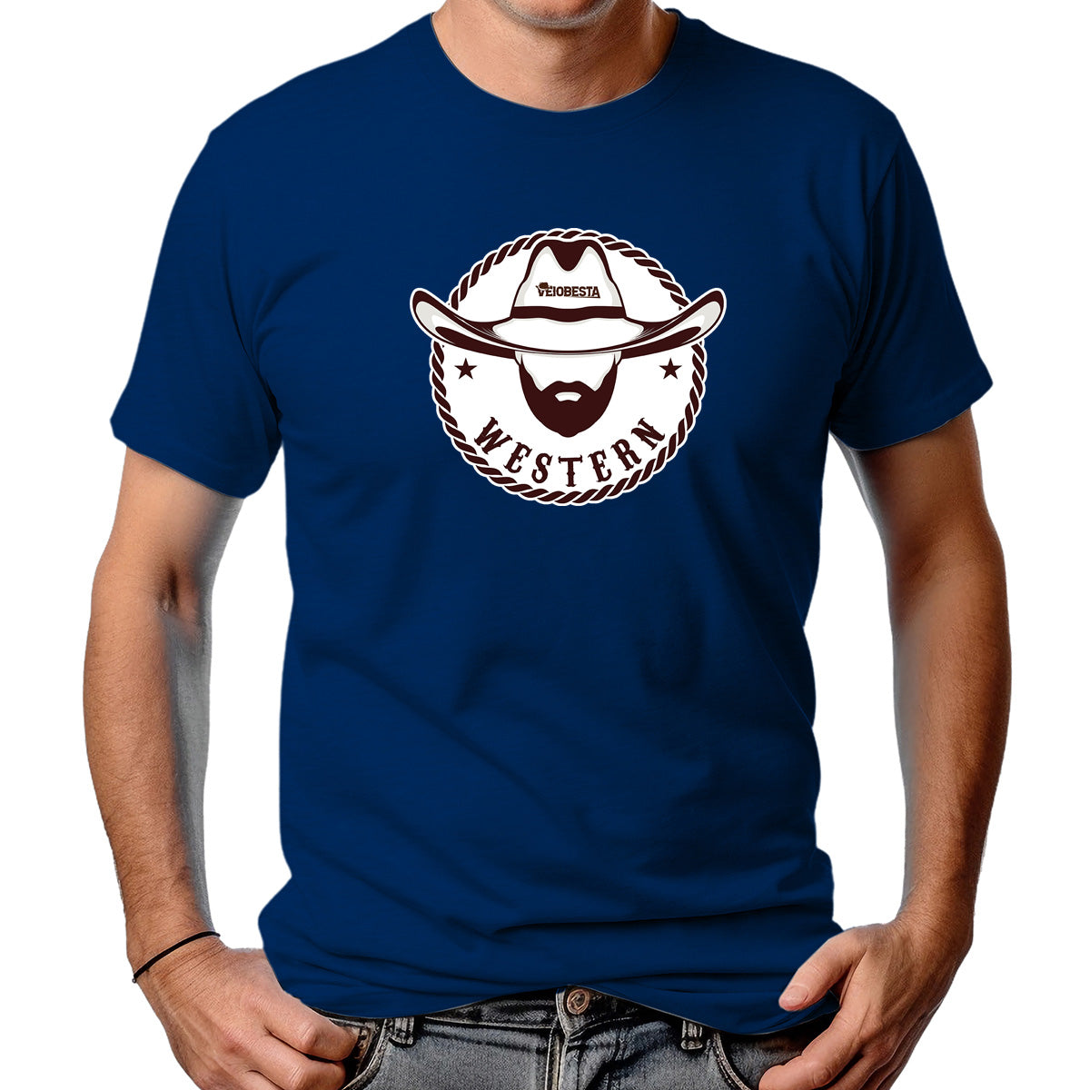 CAMISETA MASCULINA COWBOY BARBUDO