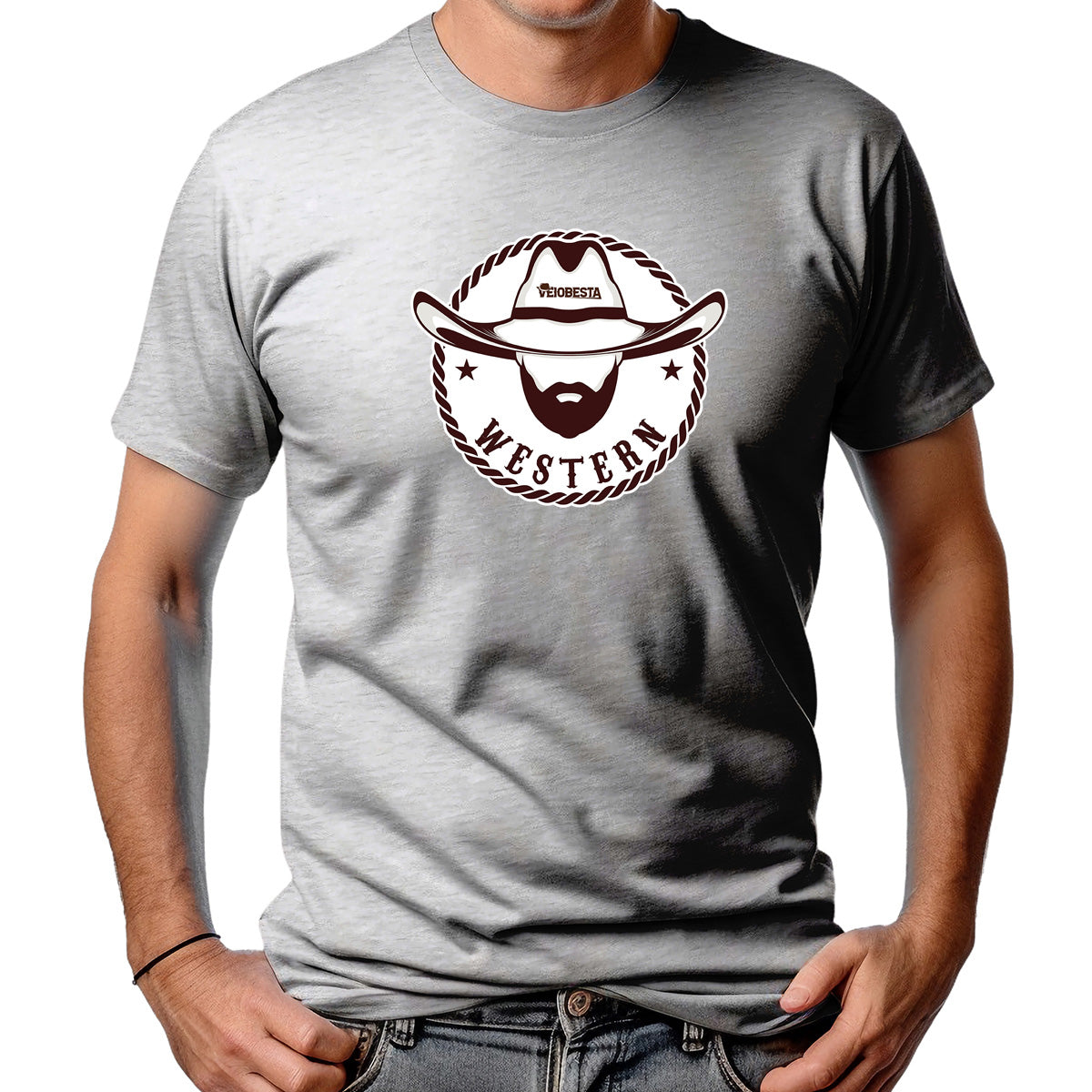 CAMISETA MASCULINA COWBOY BARBUDO
