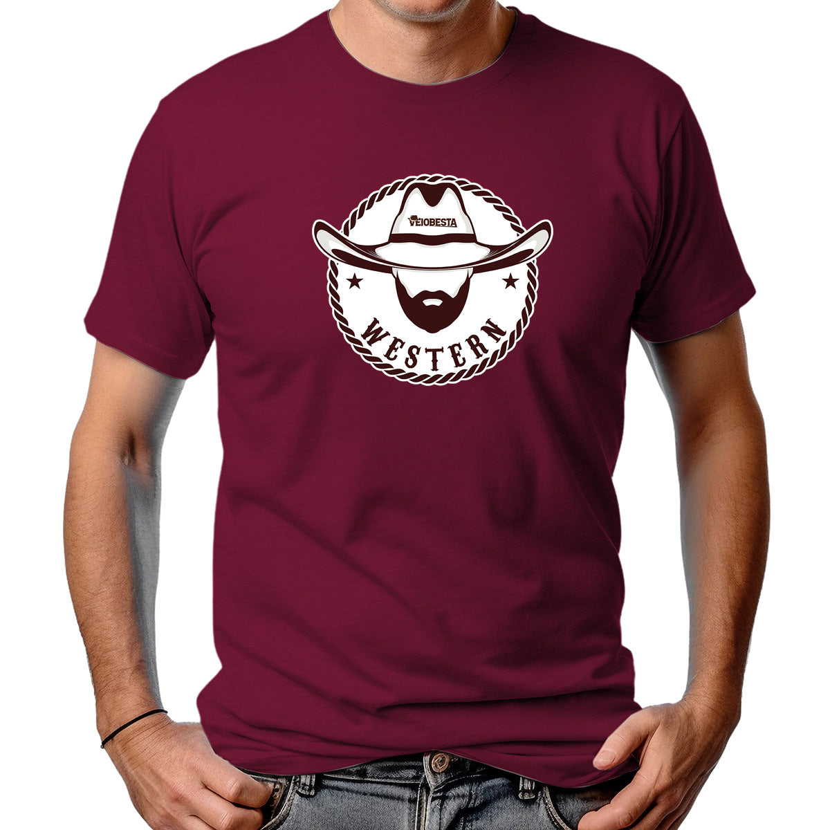 CAMISETA MASCULINA COWBOY BARBUDO