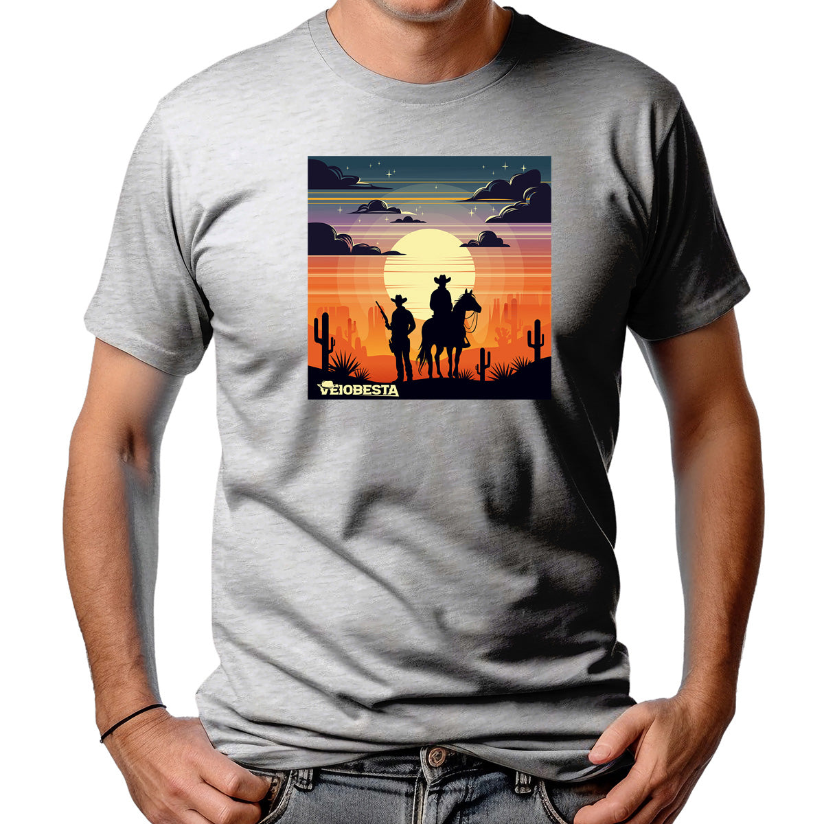 CAMISETA MASCULINA NASCER DO SOL COWBOY