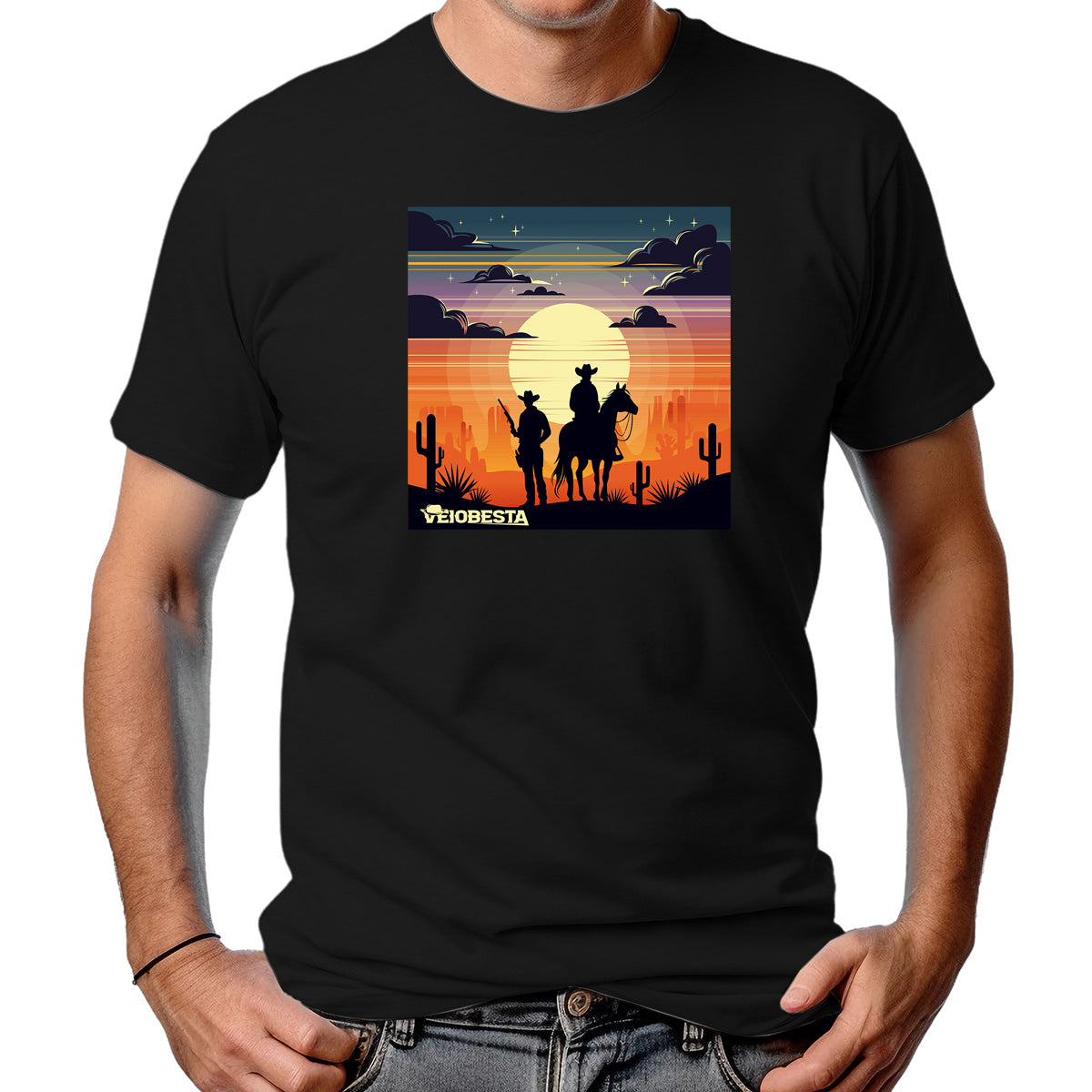 CAMISETA MASCULINA NASCER DO SOL COWBOY