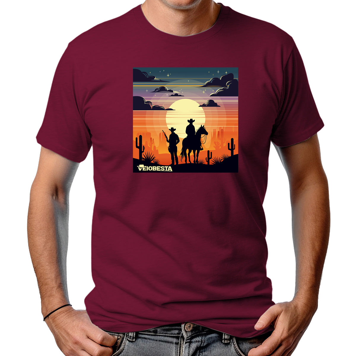 CAMISETA MASCULINA NASCER DO SOL COWBOY