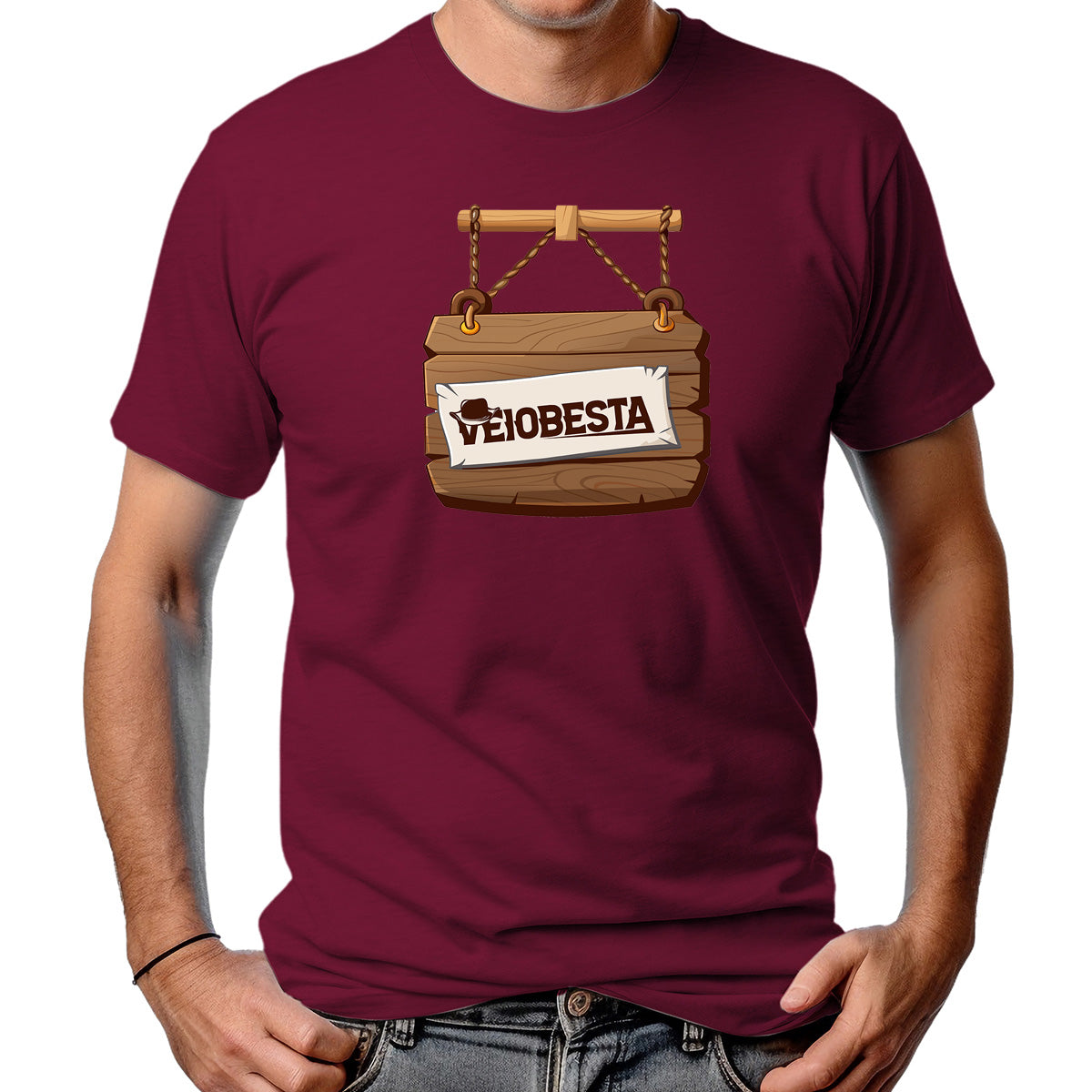 CAMISETA MASCULINA PLACA VEIO BESTA