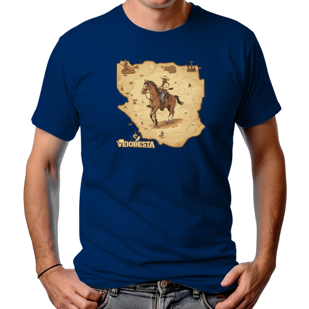 CAMISETA MASCULINA MAPA DO OCIDENTE