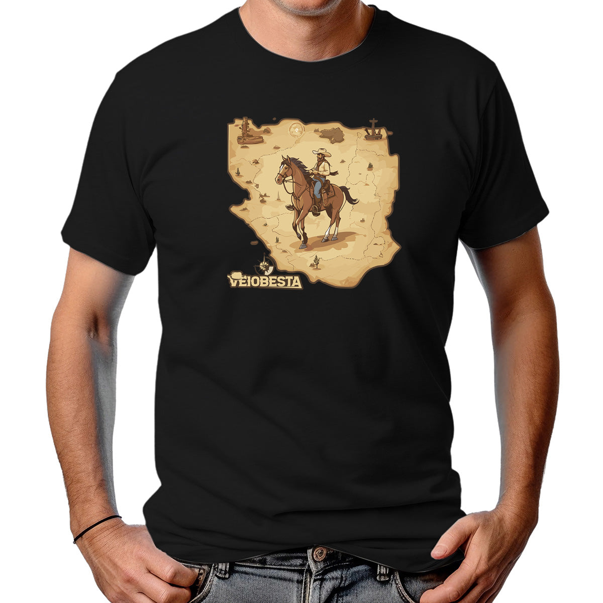 CAMISETA MASCULINA MAPA DO OCIDENTE