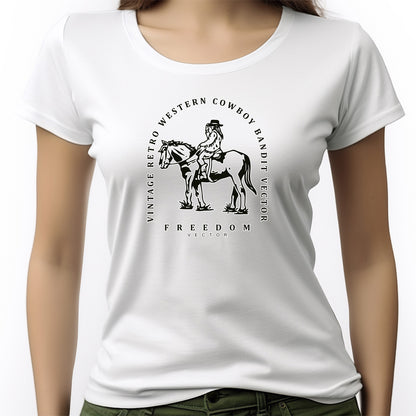 CAMISETA FEMININA VINTAGE WESTERN RETRO