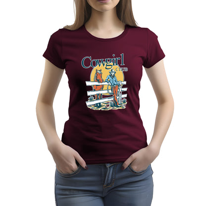 CAMISETA FEMININA COWGIRL CLUB FENCE