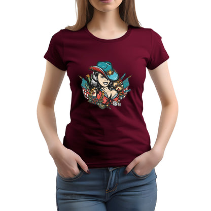 CAMISETA FEMININA OLD CARTOON GIRL