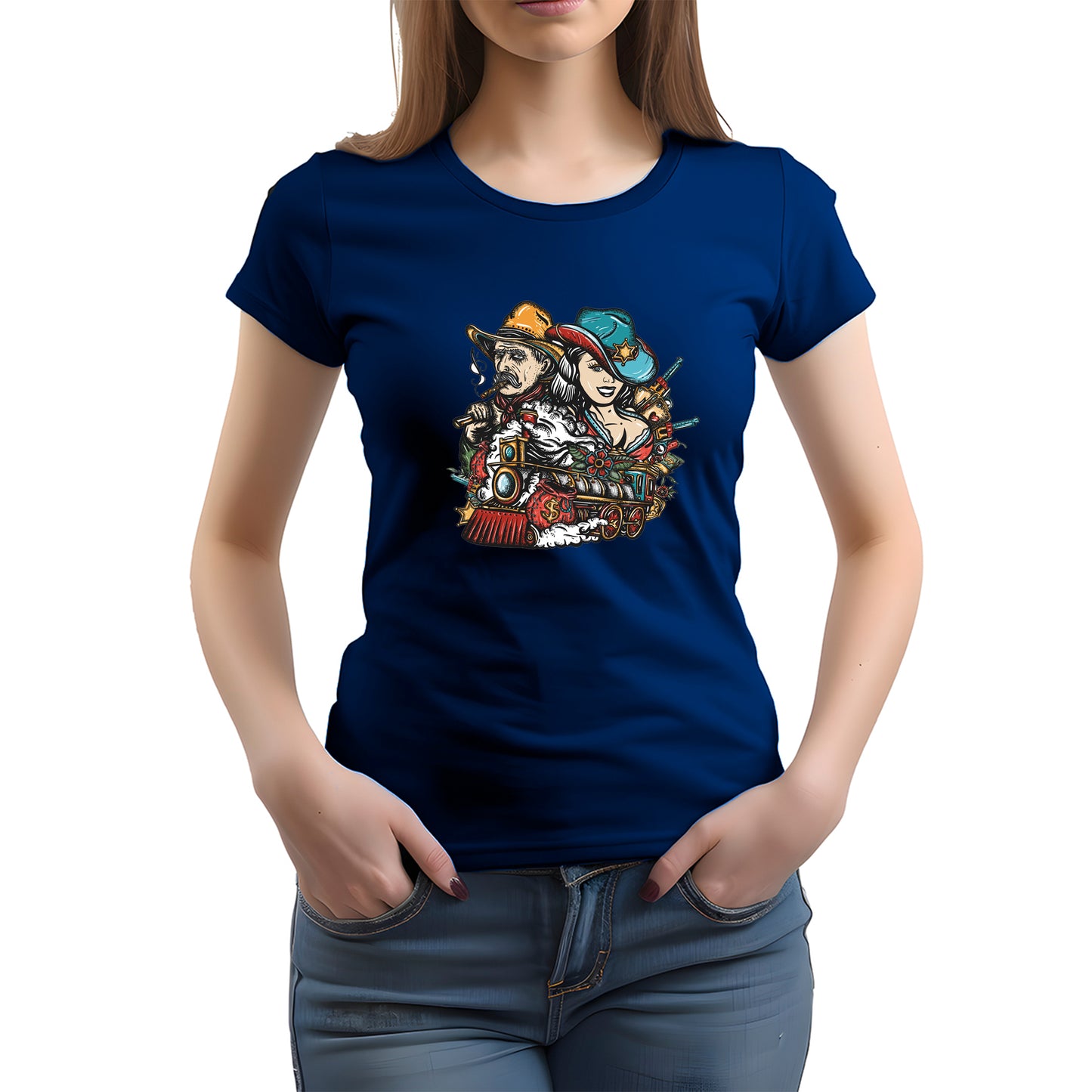 CAMISETA FEMININA OLD CARTOON COUPLE