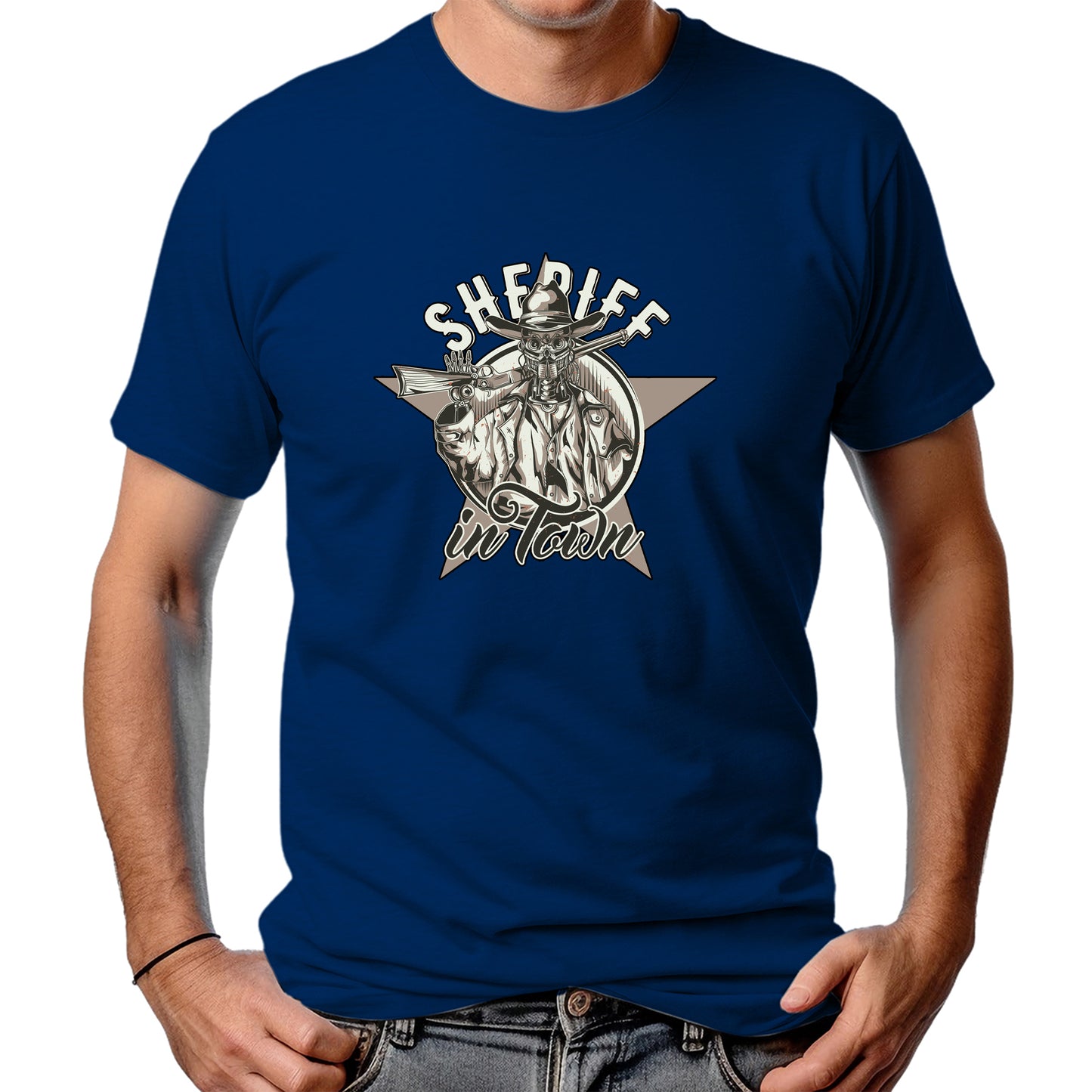 CAMISETA MASCULINA SHERIFF IN THE TOWN
