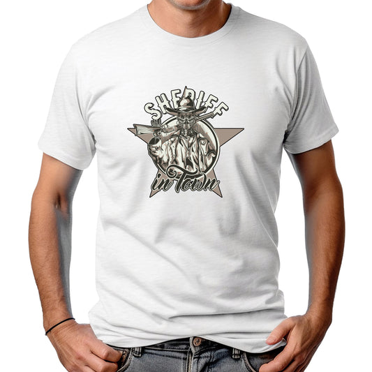 CAMISETA MASCULINA SHERIFF IN THE TOWN