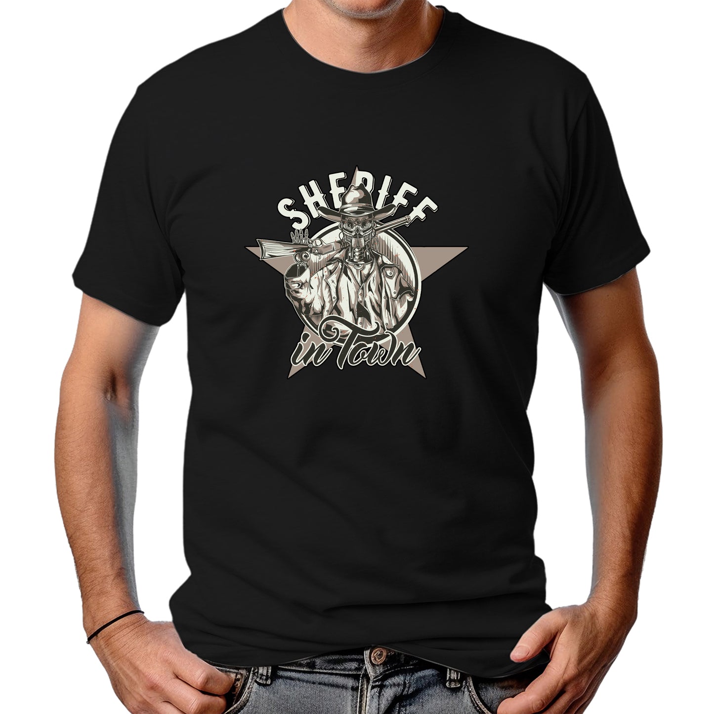 CAMISETA MASCULINA SHERIFF IN THE TOWN