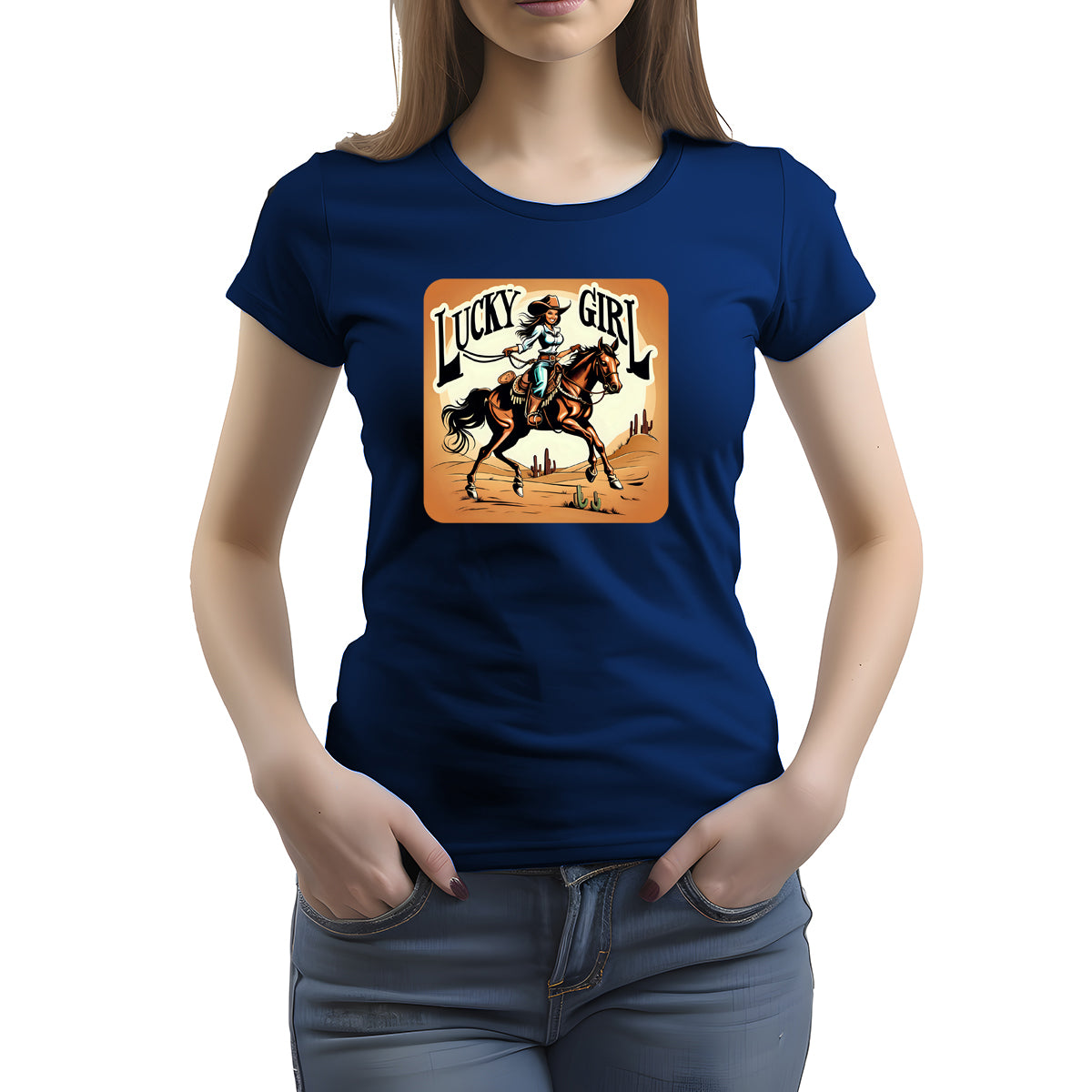 CAMISETA FEMININA LUCKY GIRL