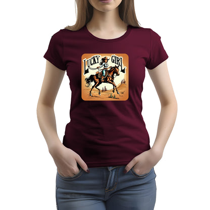 CAMISETA FEMININA LUCKY GIRL