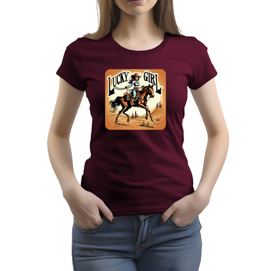 CAMISETA FEMININA LUCKY GIRL
