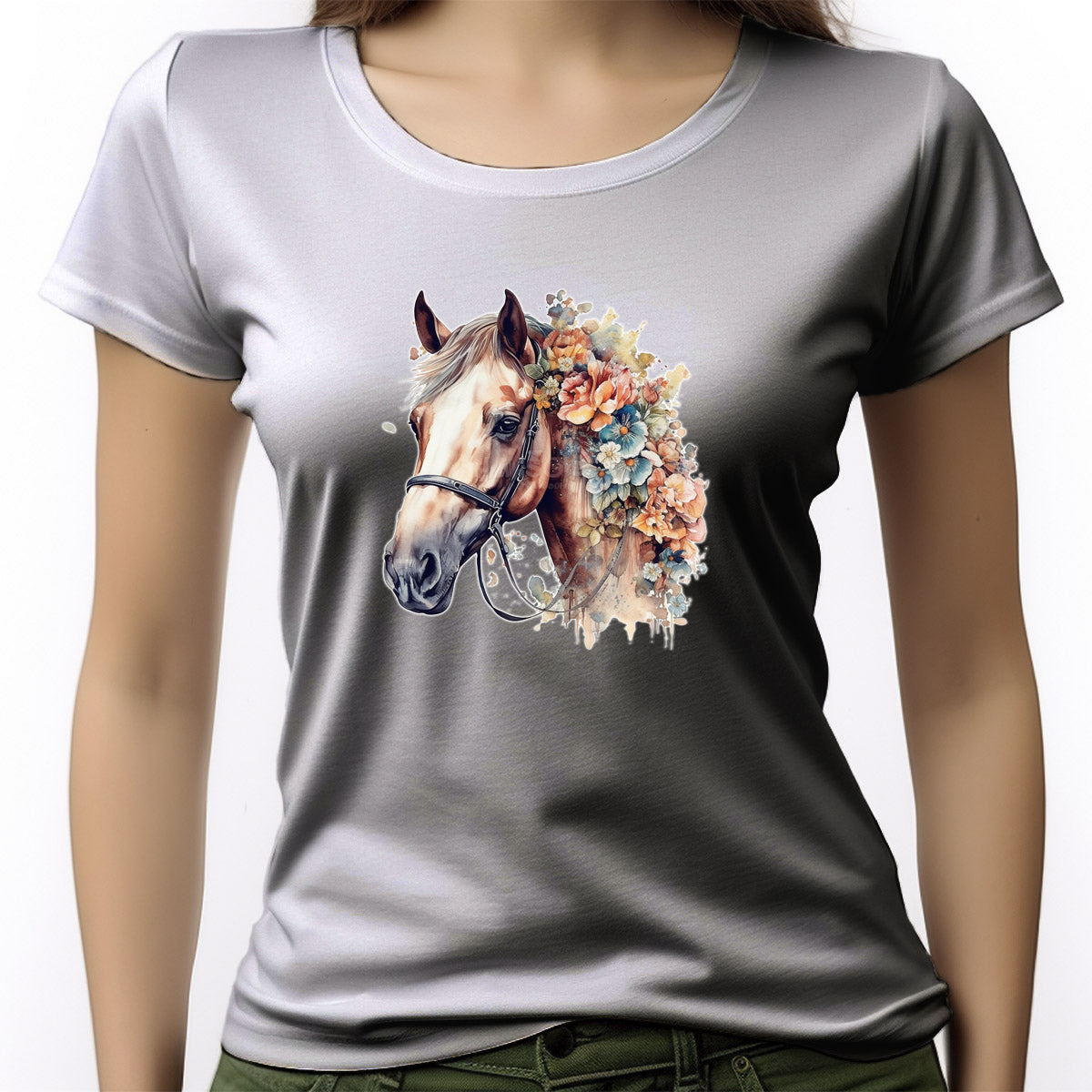 CAMISETA FEMININA FLOWER HORSE