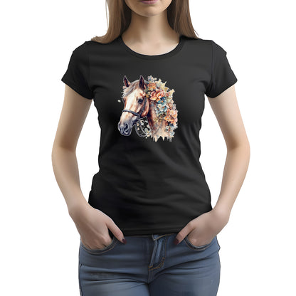 CAMISETA FEMININA FLOWER HORSE