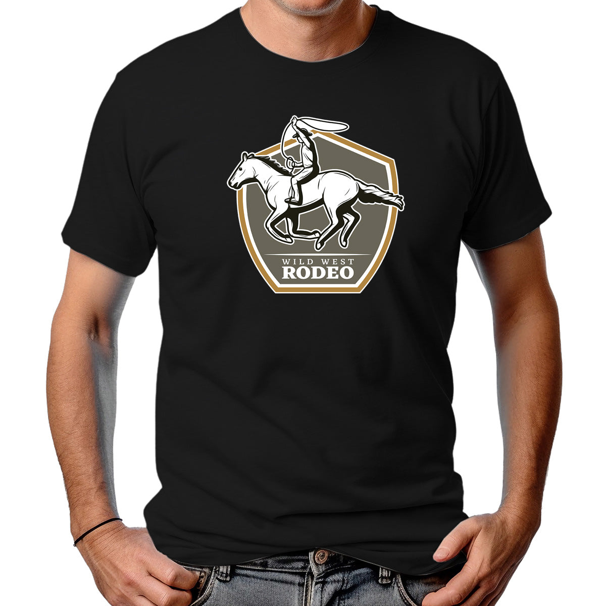 CAMISETA MASCULINA WILD WEST RODEIO