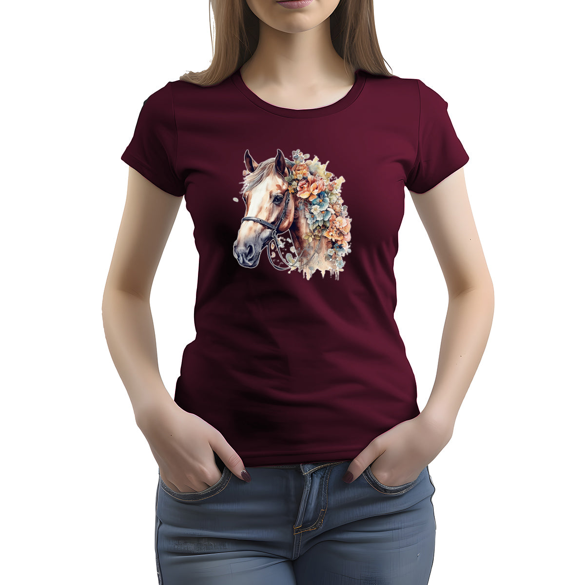 CAMISETA FEMININA FLOWER HORSE