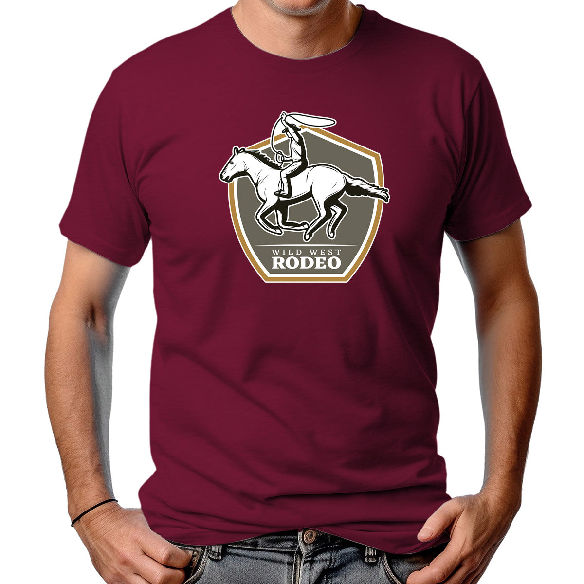 CAMISETA MASCULINA WILD WEST RODEIO
