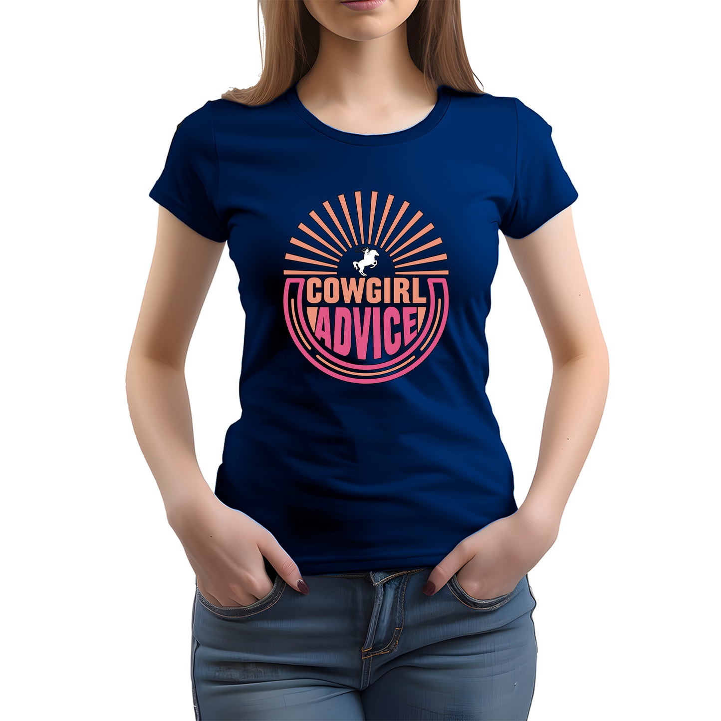 CAMISETA FEMININA COWGIRL ADVICE