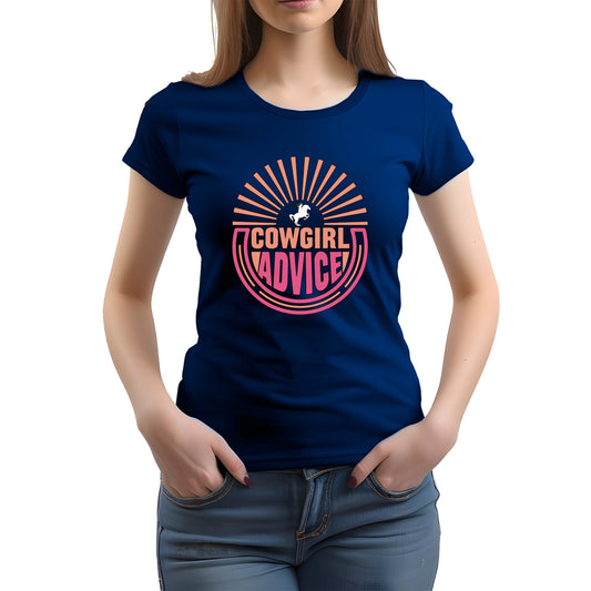 CAMISETA FEMININA COWGIRL ADVICE