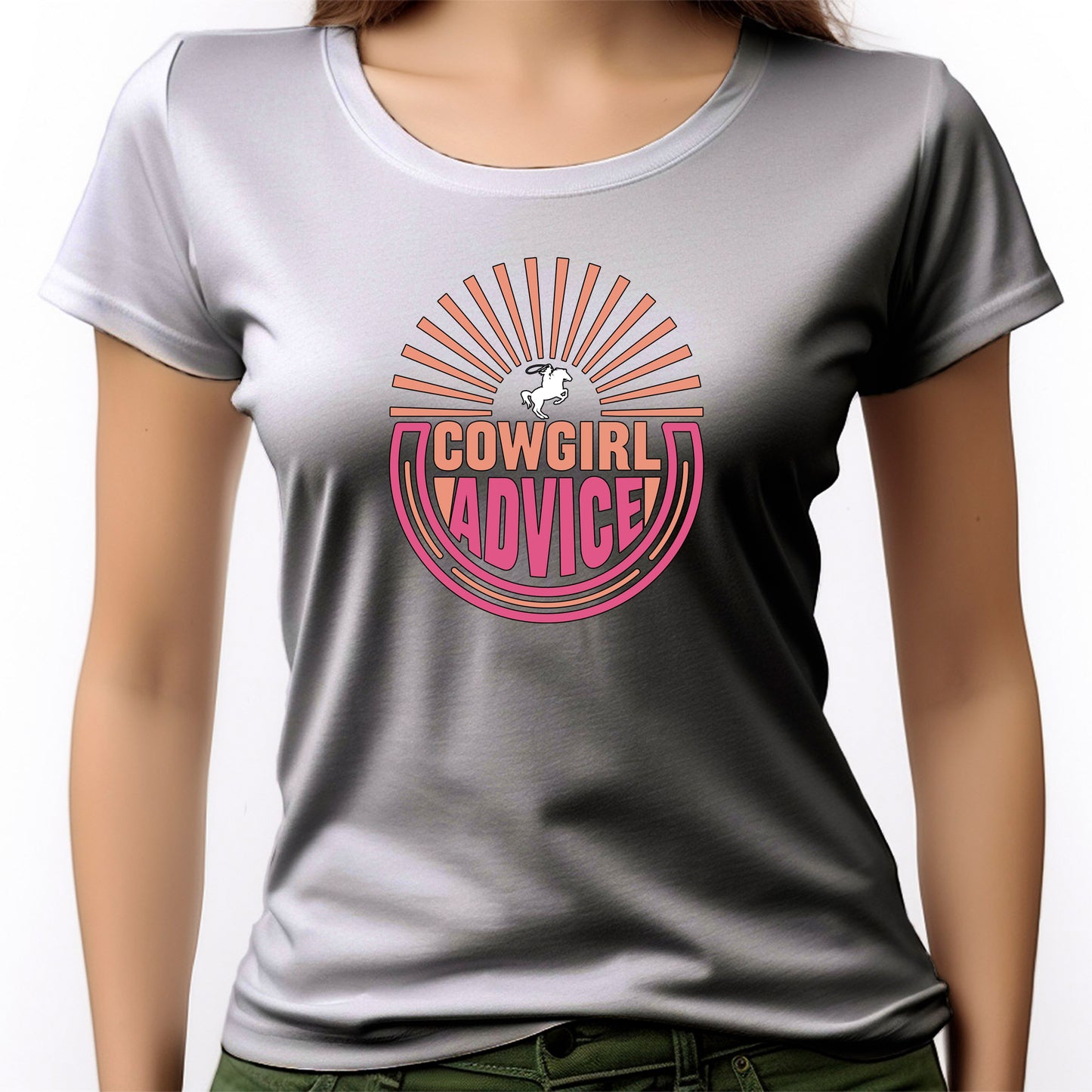 CAMISETA FEMININA COWGIRL ADVICE