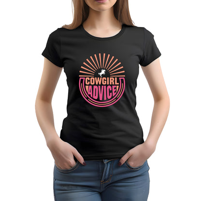 CAMISETA FEMININA COWGIRL ADVICE