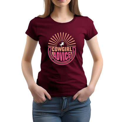 CAMISETA FEMININA COWGIRL ADVICE