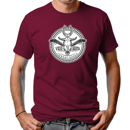 CAMISETA MASCULINA CAVEIRA COWBOY RODEIO