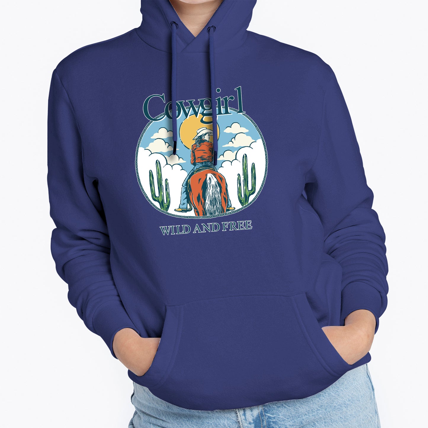 MOLETOM FEMININO COWGIRL WILD AND FREE