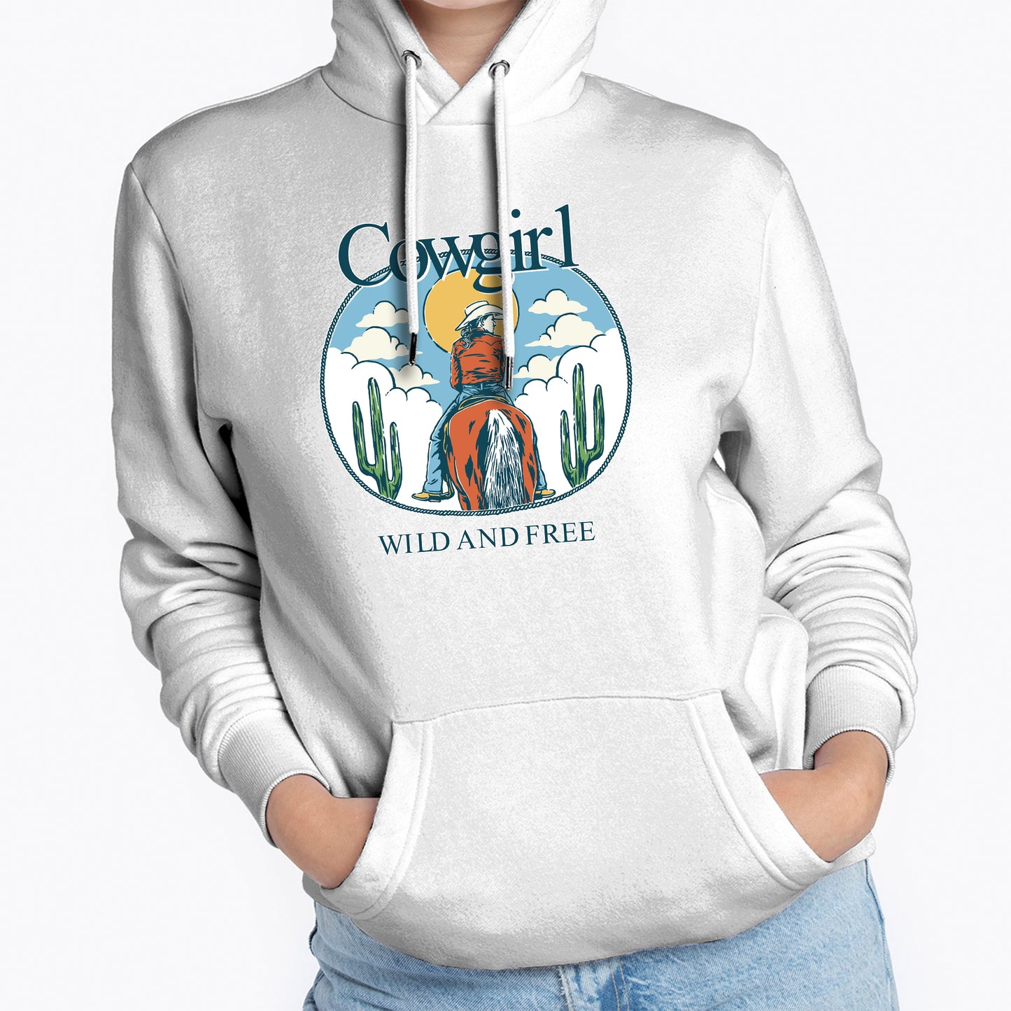 MOLETOM FEMININO COWGIRL WILD AND FREE