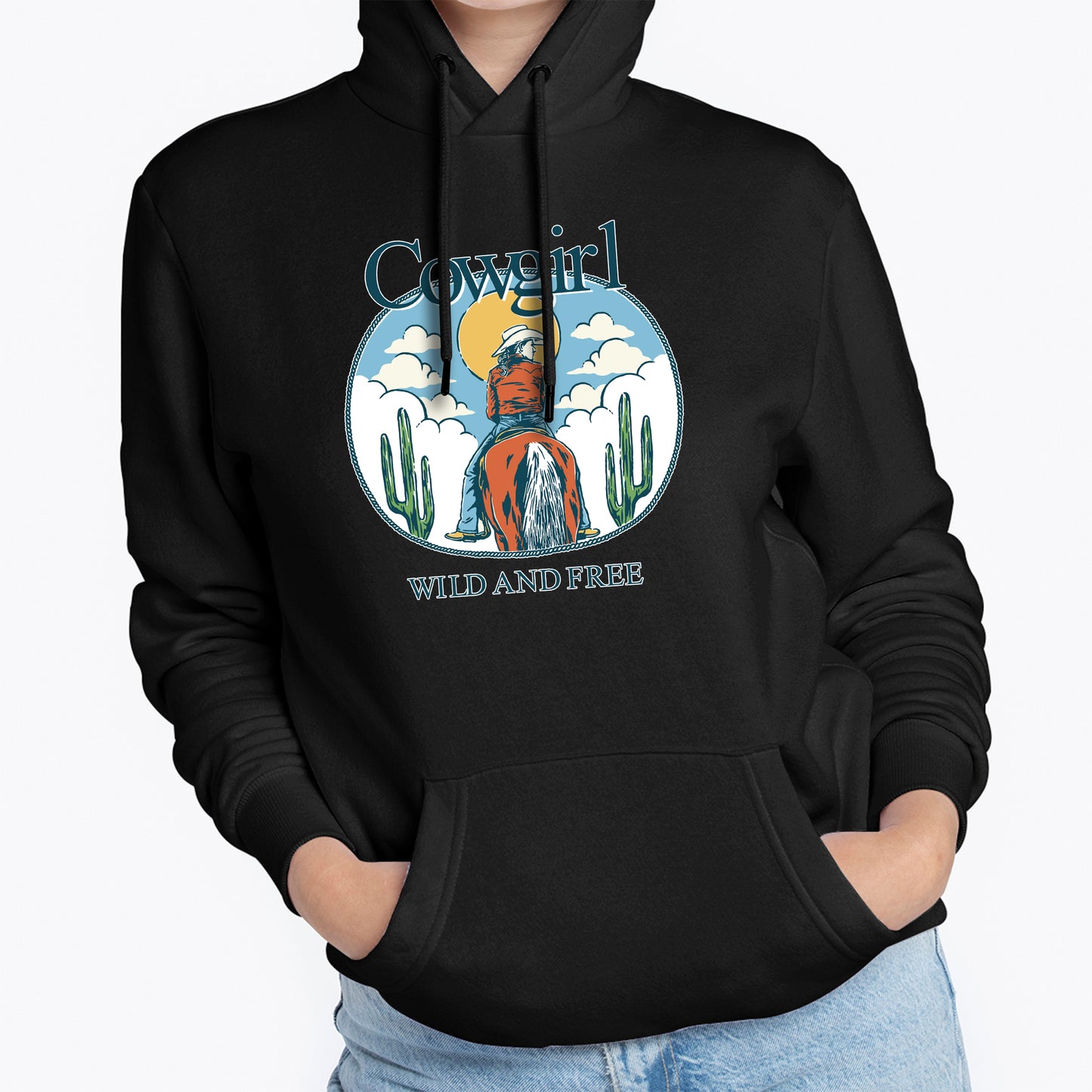 MOLETOM FEMININO COWGIRL WILD AND FREE