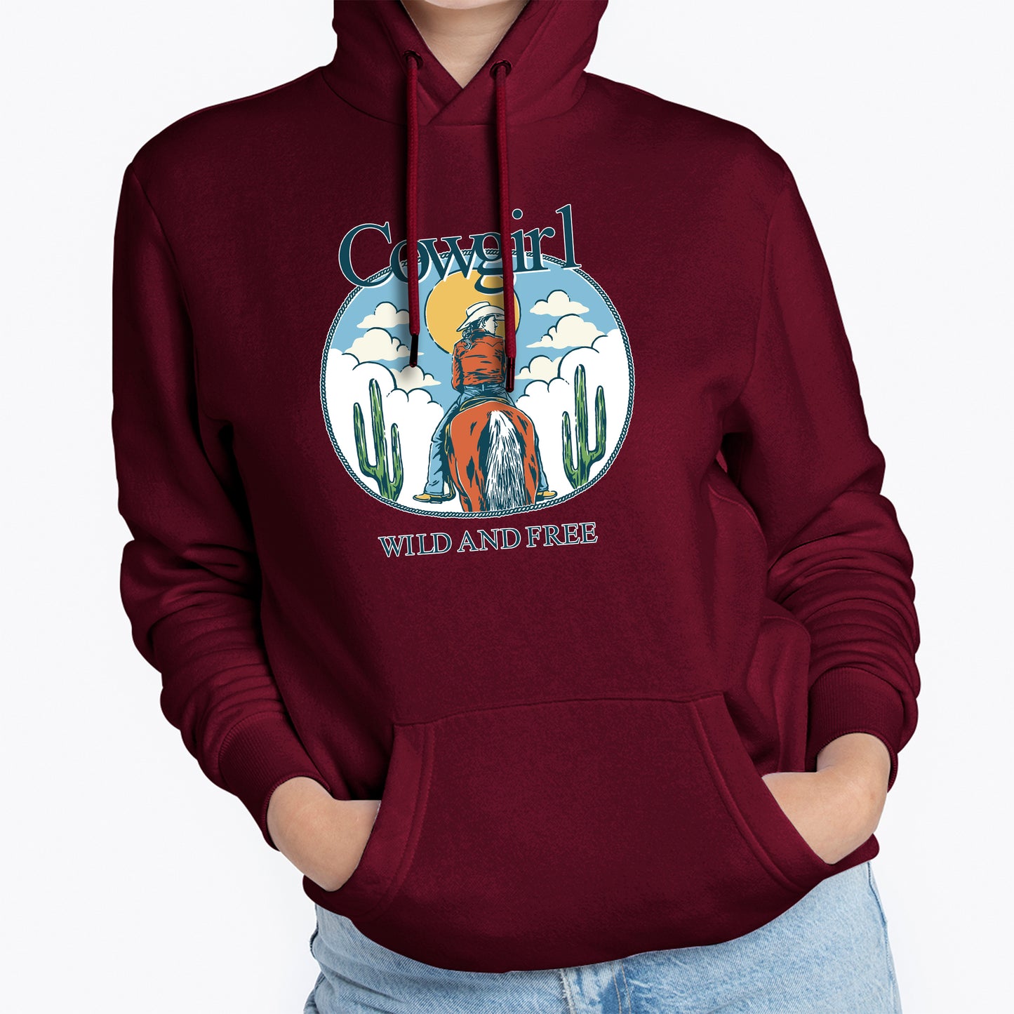 MOLETOM FEMININO COWGIRL WILD AND FREE