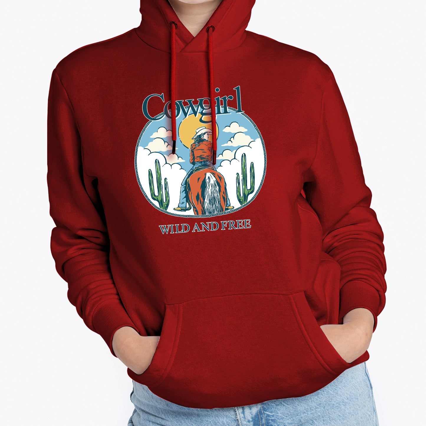 MOLETOM FEMININO COWGIRL WILD AND FREE