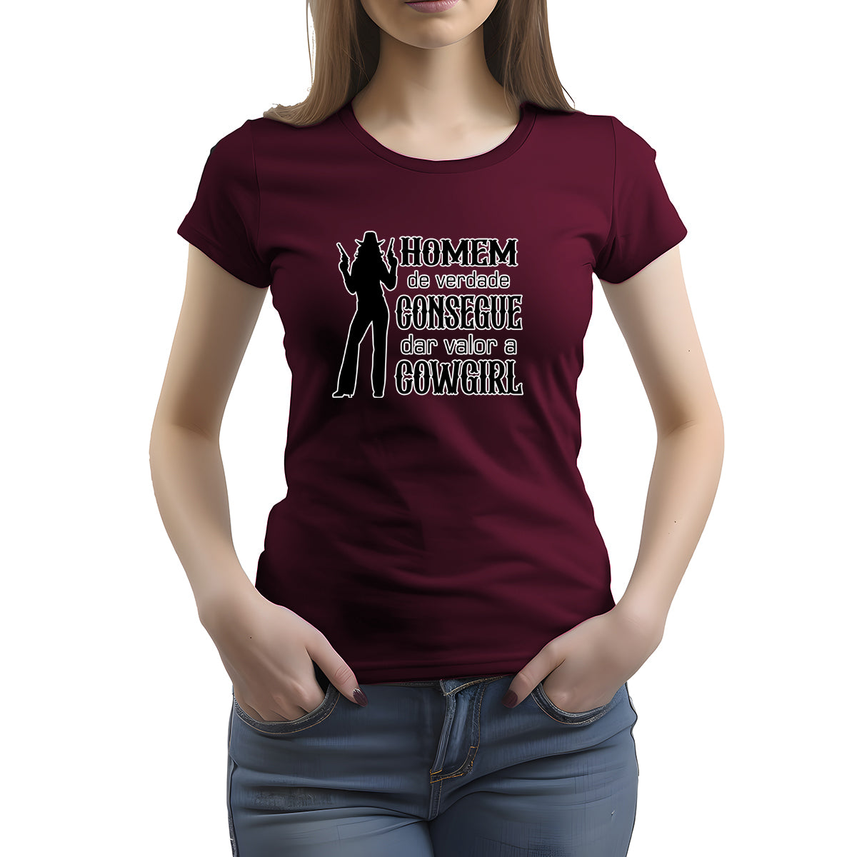 CAMISETA FEMININA VALOR A COWGIRL