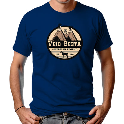 CAMISETA MASCULINA VEIO BESTA AMERICAN