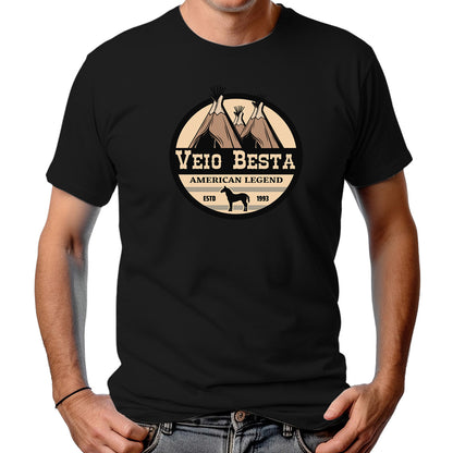 CAMISETA MASCULINA VEIO BESTA AMERICAN