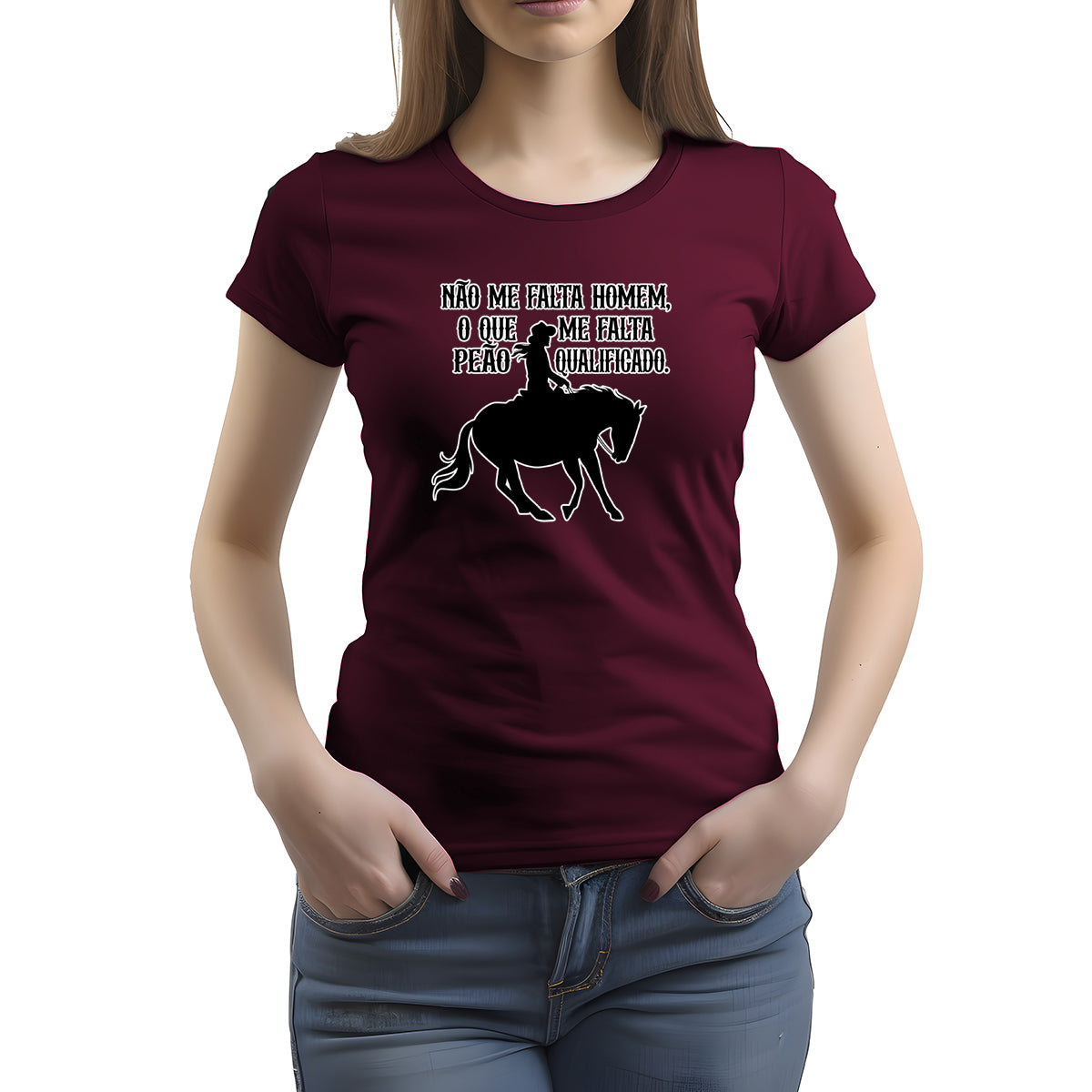 CAMISETA FEMININA PEÃO DE QUALIDADE