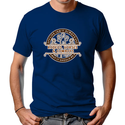 CAMISETA MASCULINA RODEOS HORSES COWBOYS