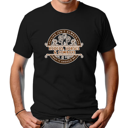 CAMISETA MASCULINA RODEOS HORSES COWBOYS
