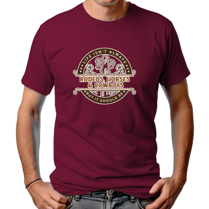 CAMISETA MASCULINA RODEOS HORSES COWBOYS